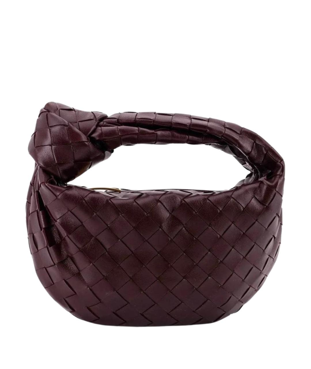 BOTTEGA VENETA Бордовая кожаная сумка с короткими ручками, фото 1