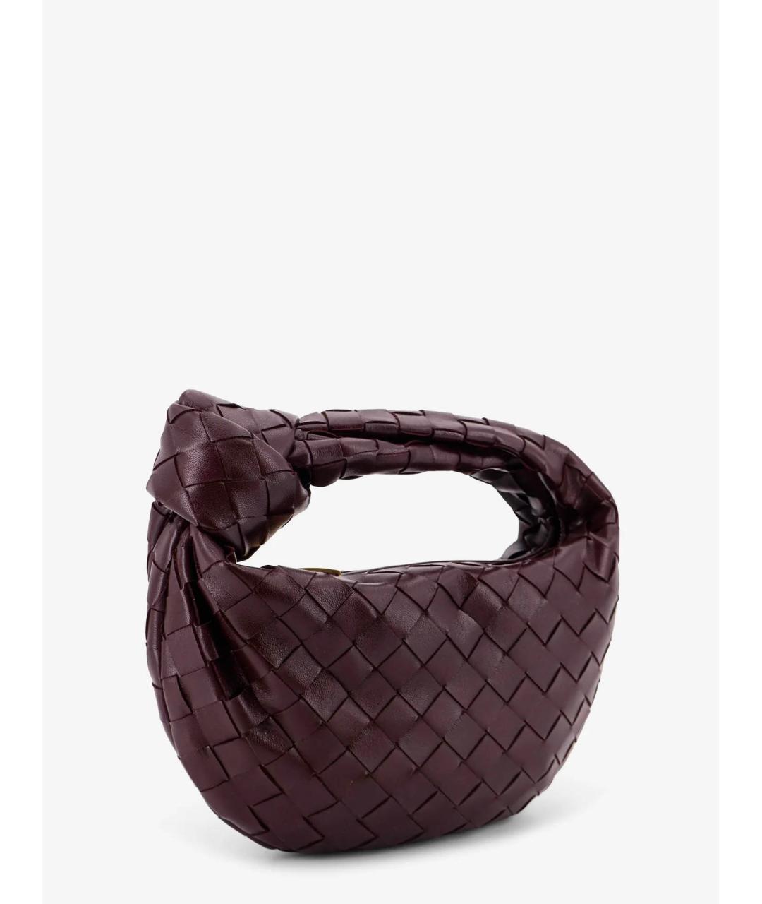 BOTTEGA VENETA Бордовая кожаная сумка с короткими ручками, фото 3