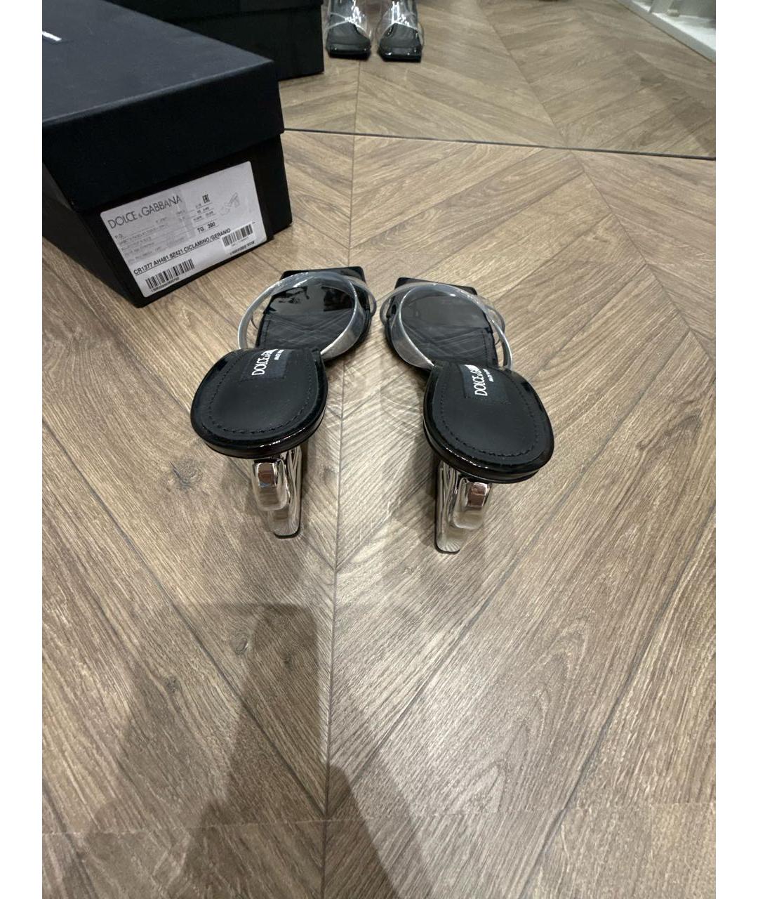 DOLCE&GABBANA Черные босоножки, фото 4