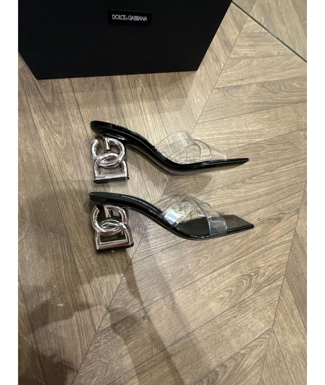 DOLCE&GABBANA Черные босоножки, фото 9