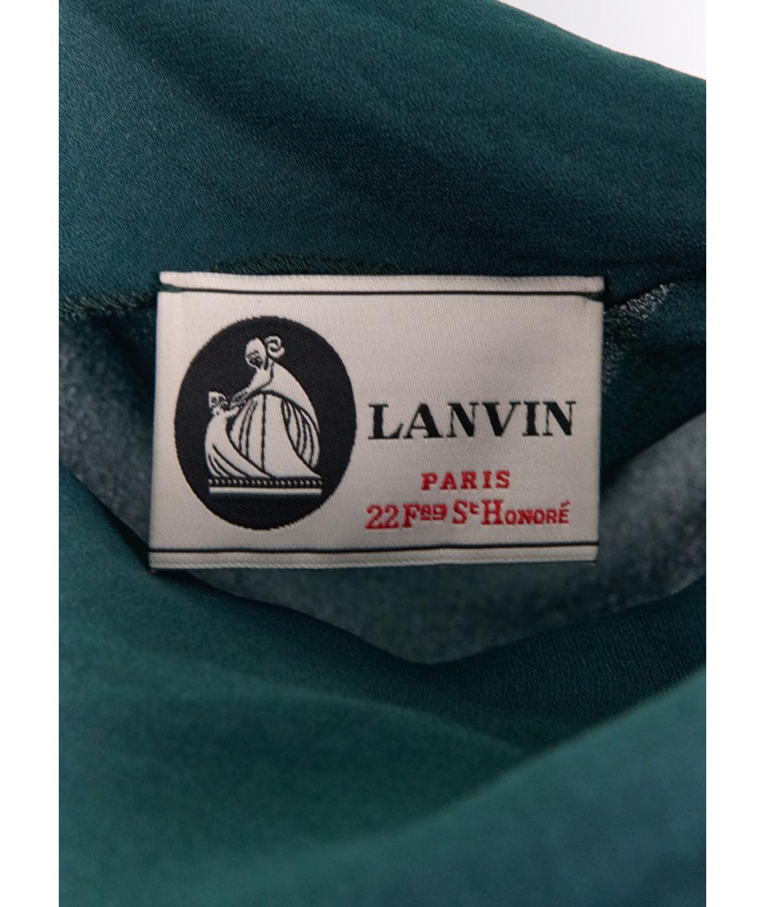 LANVIN Зеленые полиэстеровое платье, фото 4