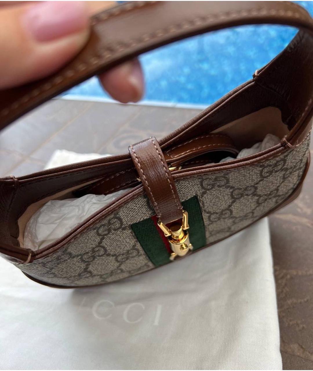 GUCCI Коричневая сумка с короткими ручками, фото 3