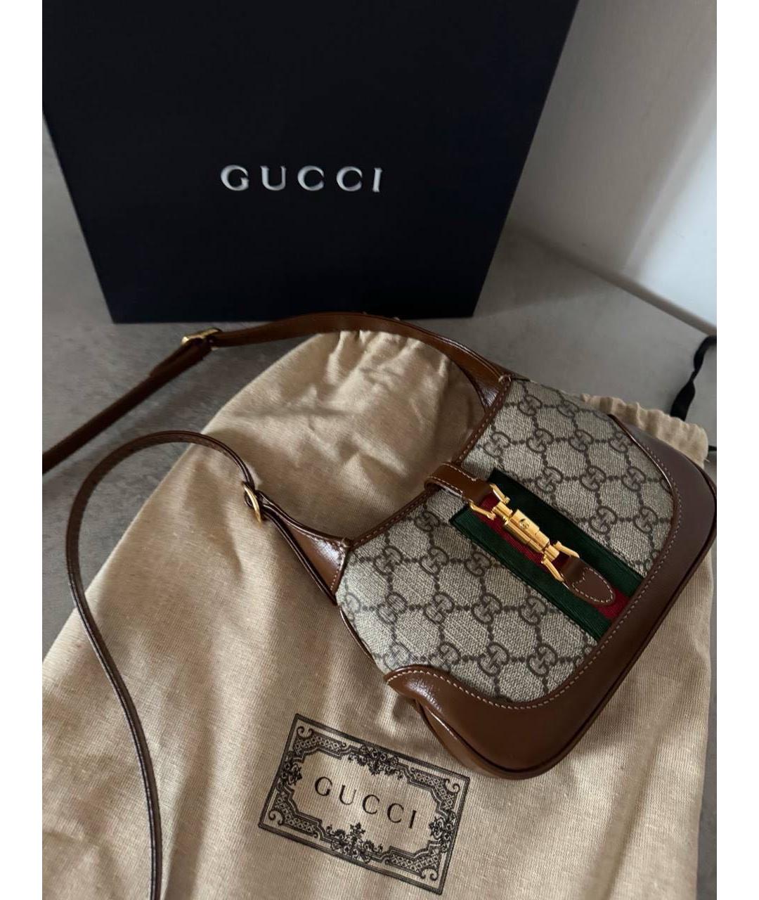 GUCCI Коричневая сумка с короткими ручками, фото 6