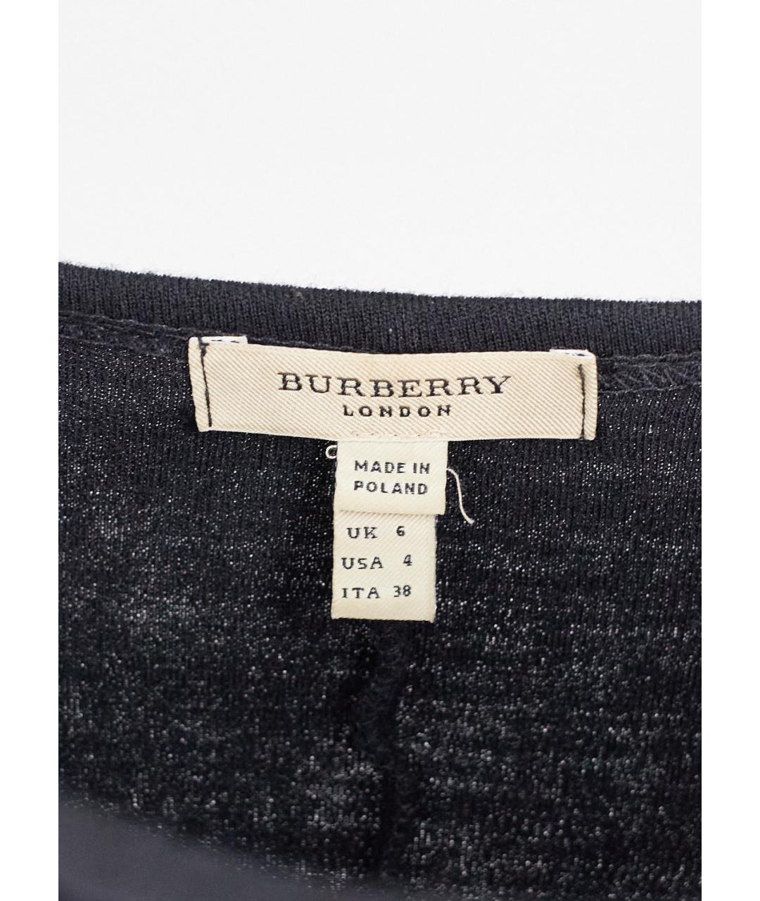 BURBERRY Черное шерстяное повседневное платье, фото 5