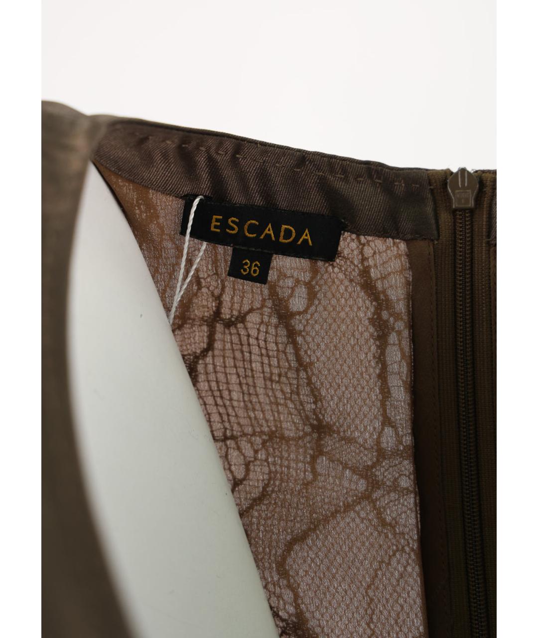 ESCADA Коричневое полиэстеровое коктейльное платье, фото 4