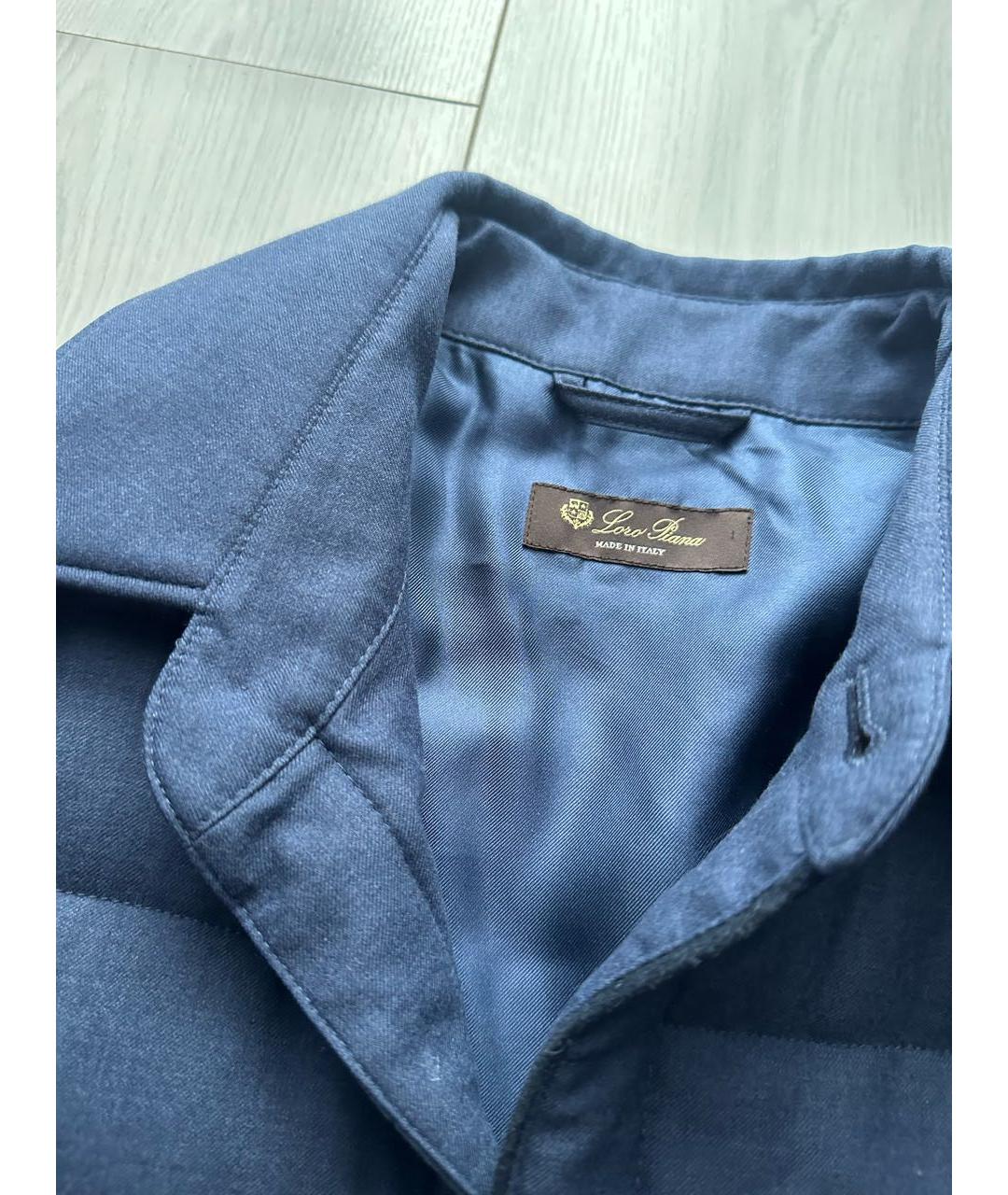 LORO PIANA Темно-синяя шерстяная куртка, фото 5