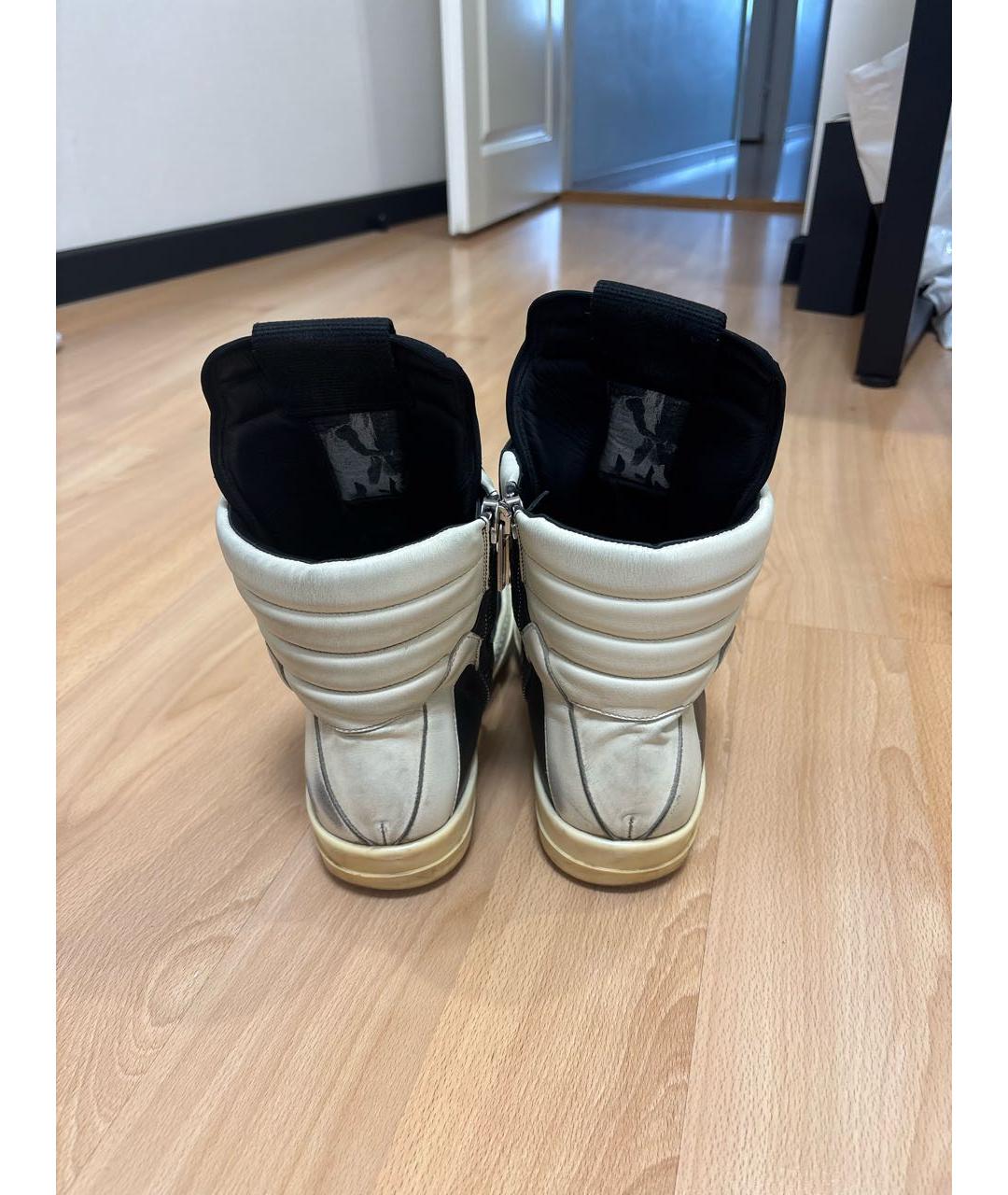RICK OWENS Черные кожаные высокие ботинки, фото 4