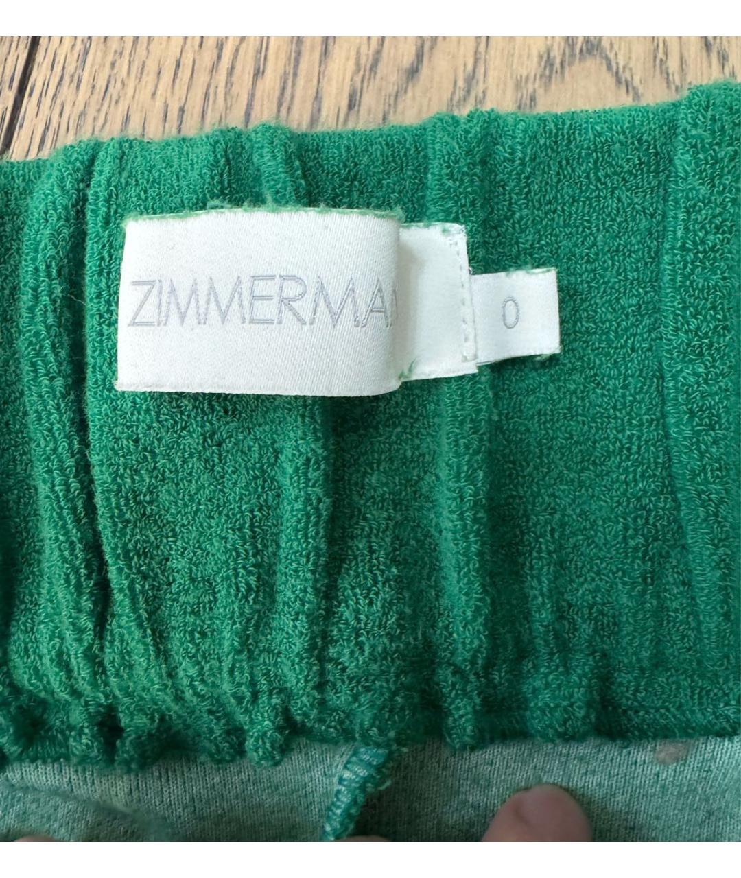 ZIMMERMANN Зеленые хлопковое повседневное платье, фото 4