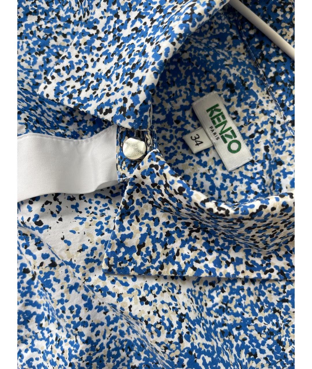 KENZO Голубая хлопковая рубашка, фото 6