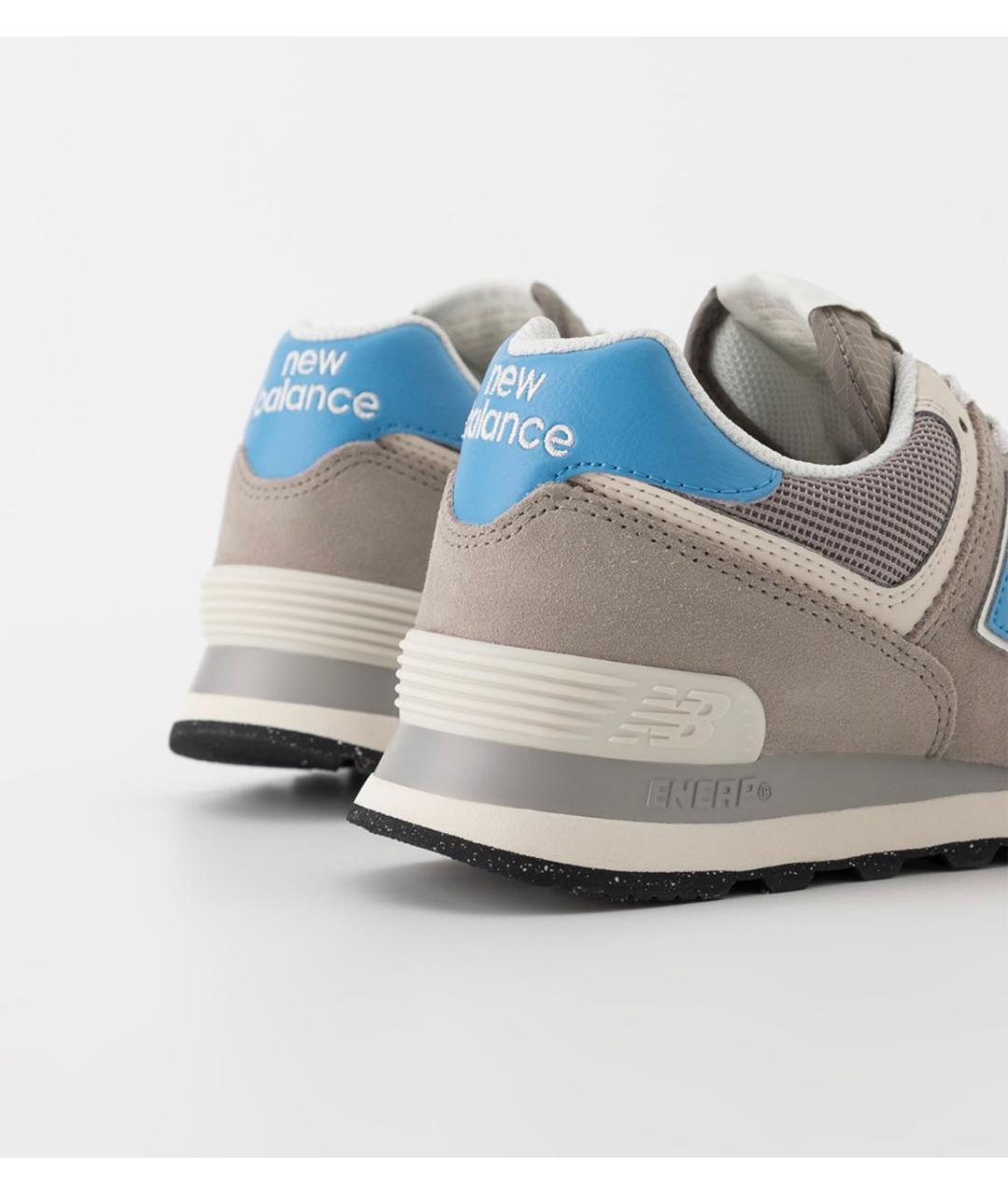 NEW BALANCE Серые замшевые кроссовки, фото 4