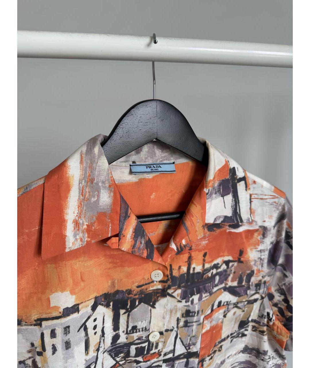 PRADA Оранжевая хлопковая рубашка, фото 4