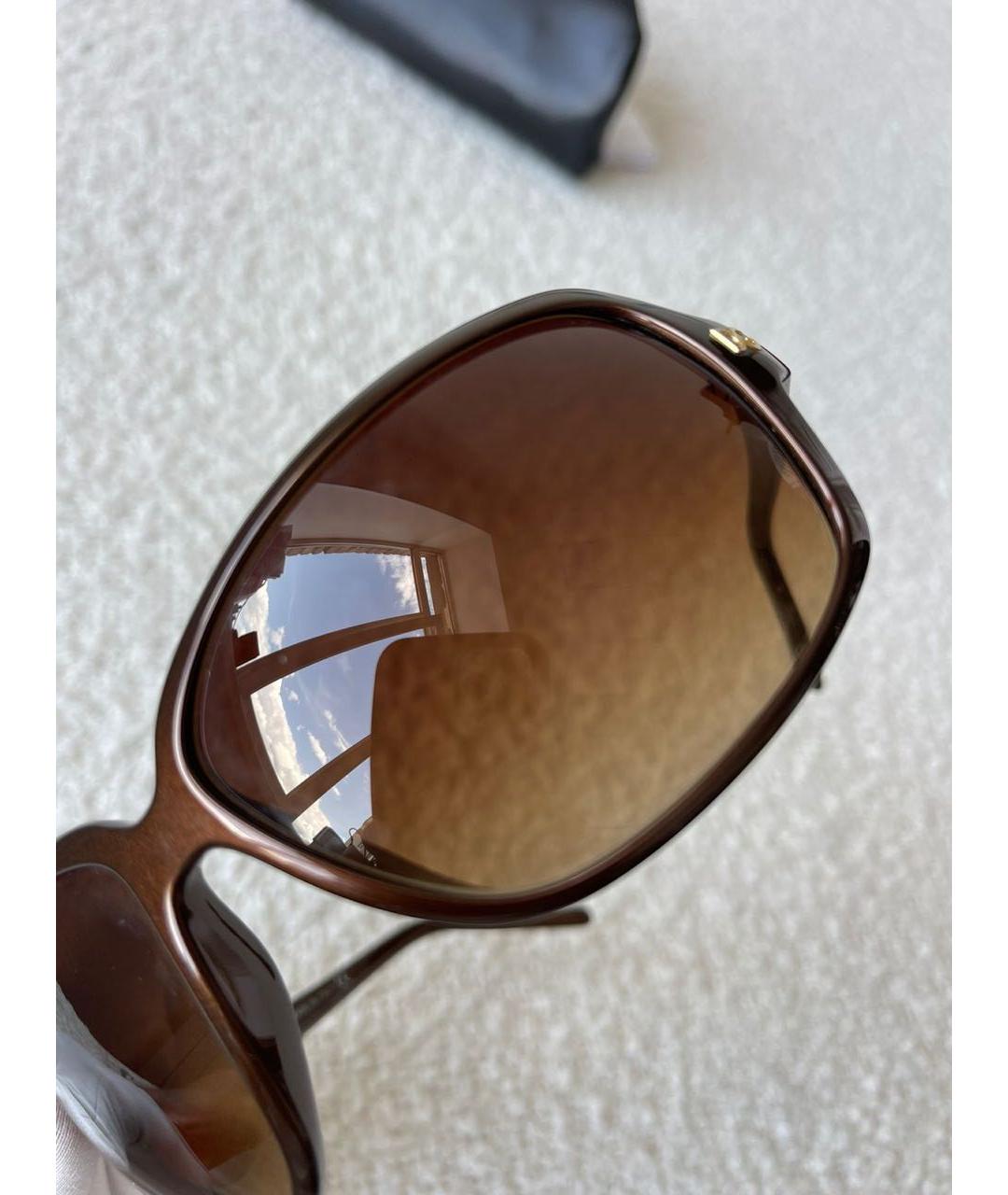 DOLCE&GABBANA Коричневые пластиковые солнцезащитные очки, фото 3