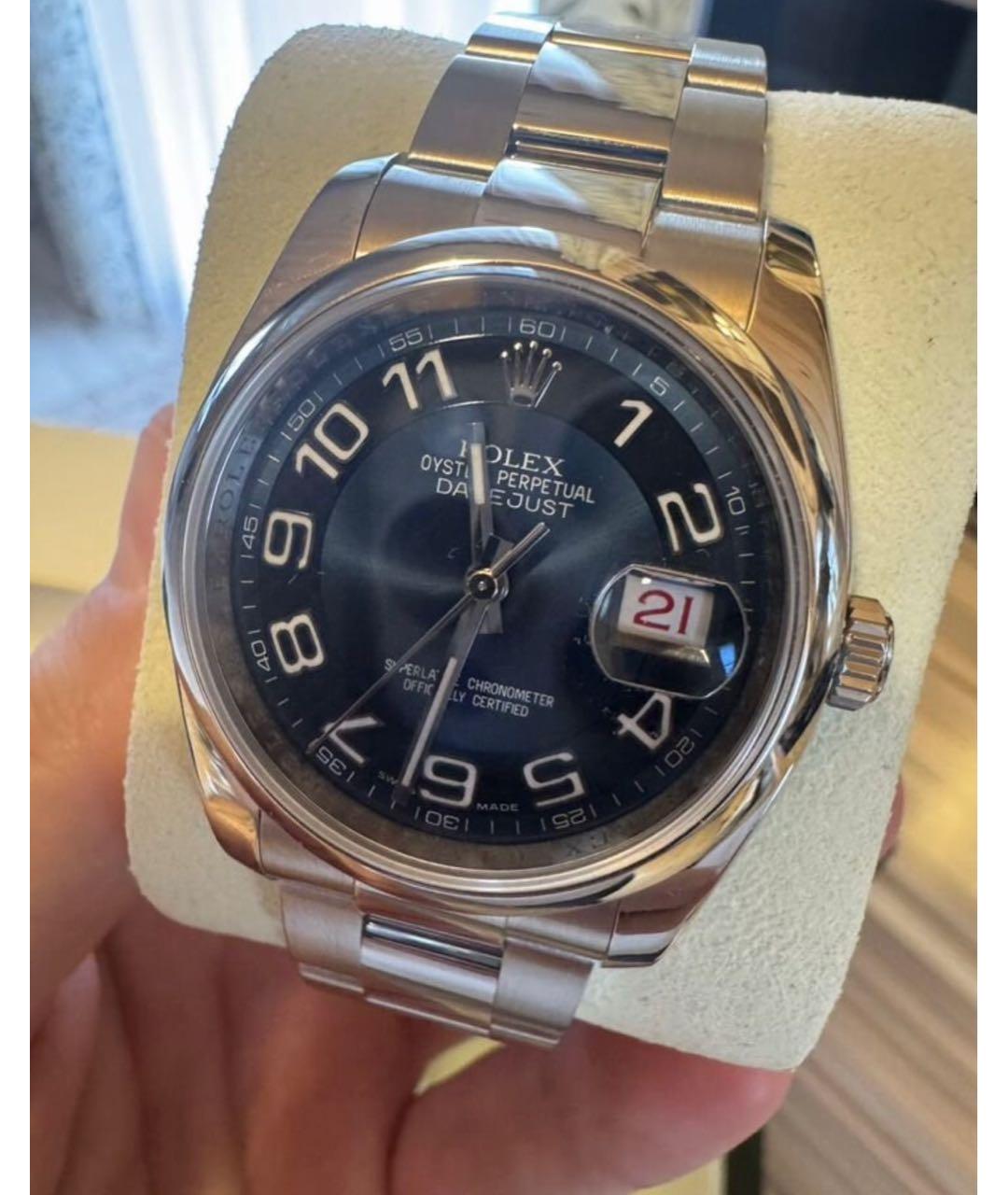 ROLEX Серебряные металлические часы, фото 4