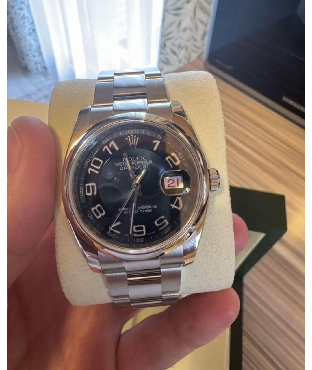 ROLEX Серебряные металлические часы, фото 9