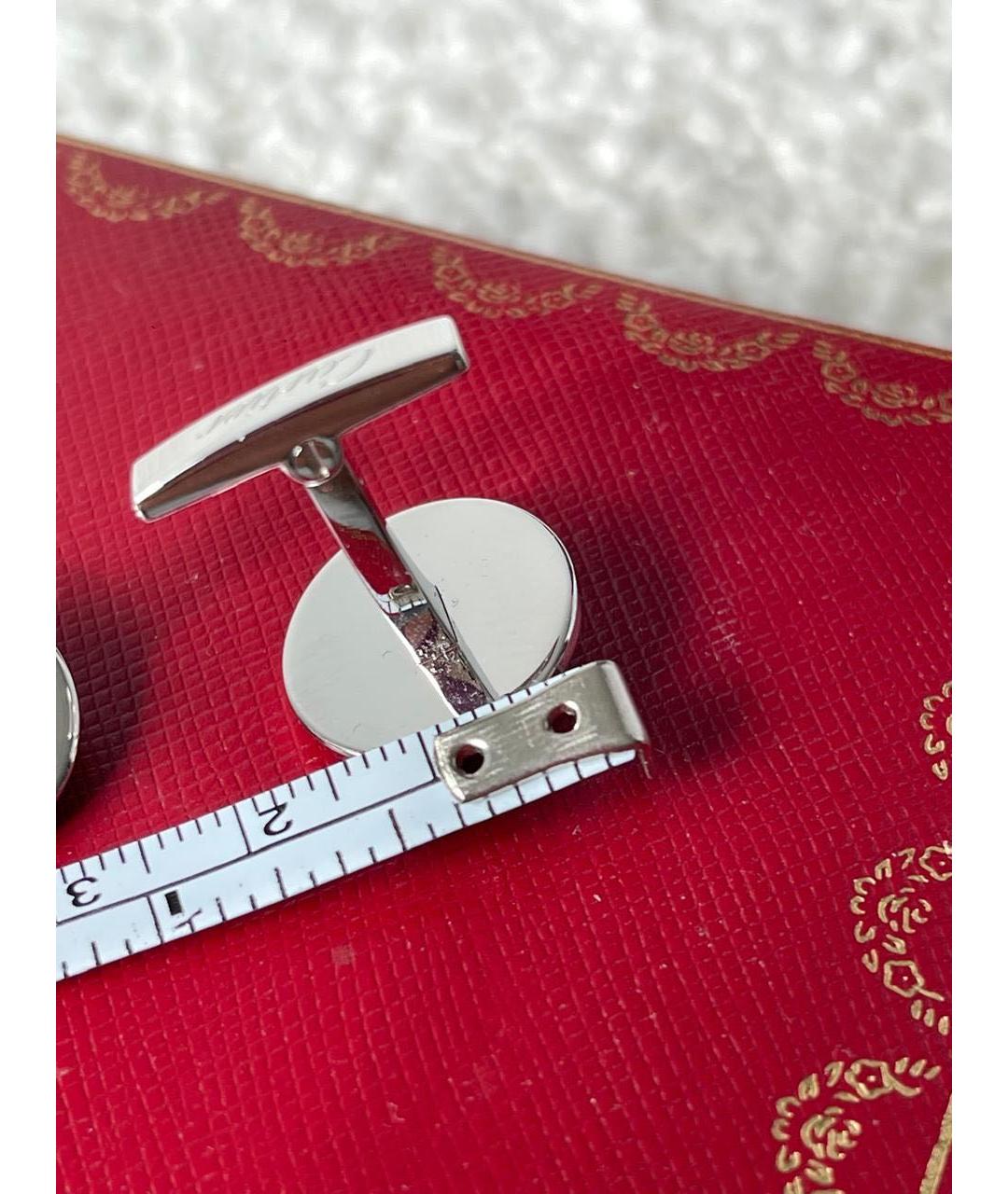 CARTIER Черные серебряные запонки, фото 8