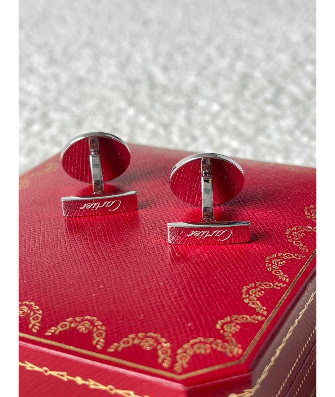 CARTIER Черные серебряные запонки, фото 3