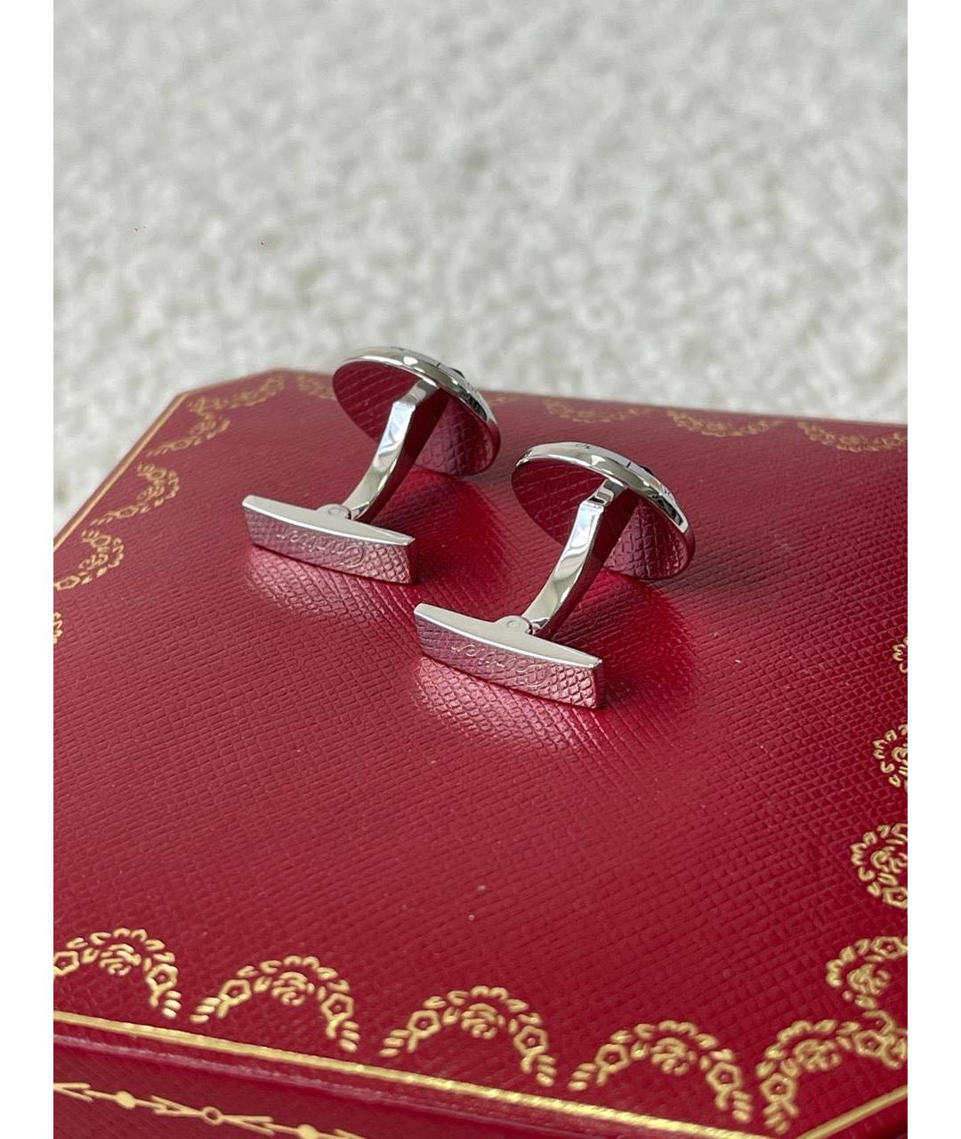 CARTIER Черные серебряные запонки, фото 7