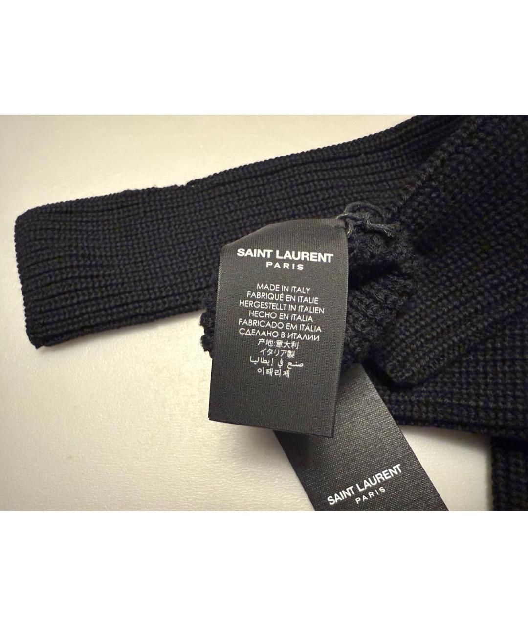 SAINT LAURENT Черные митенки, фото 3