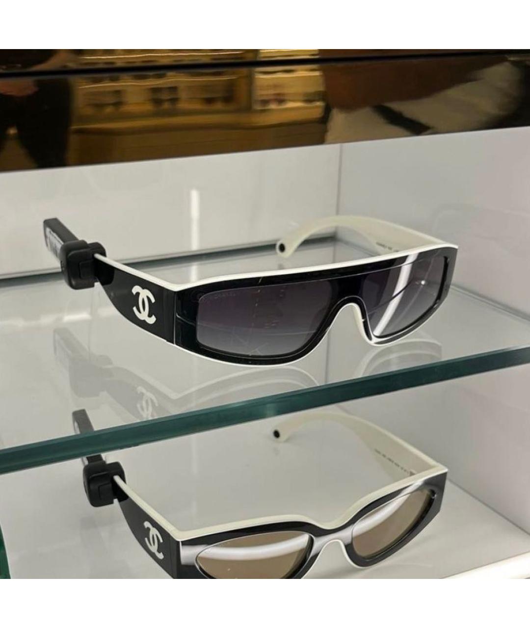 CHANEL Черные пластиковые солнцезащитные очки, фото 3