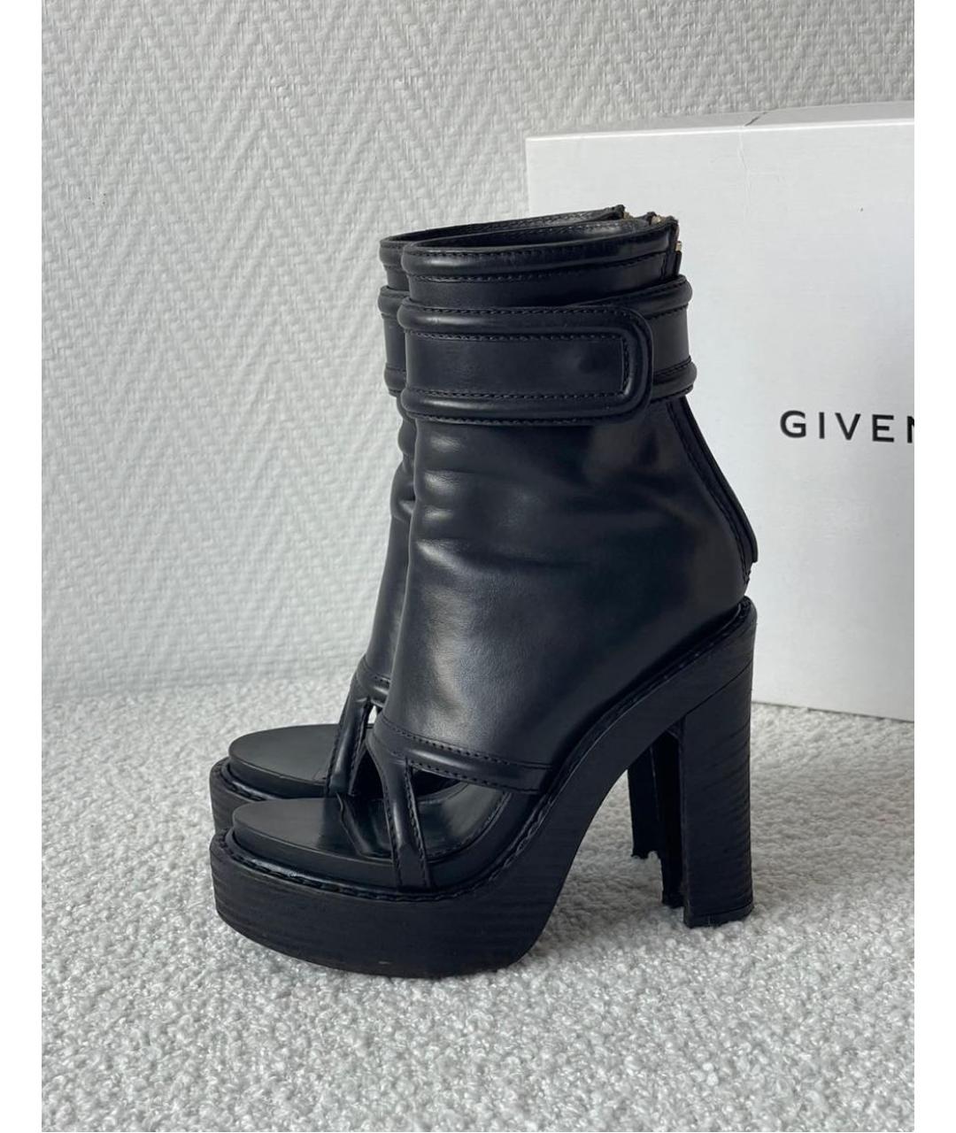 GIVENCHY Черные кожаные ботильоны, фото 2