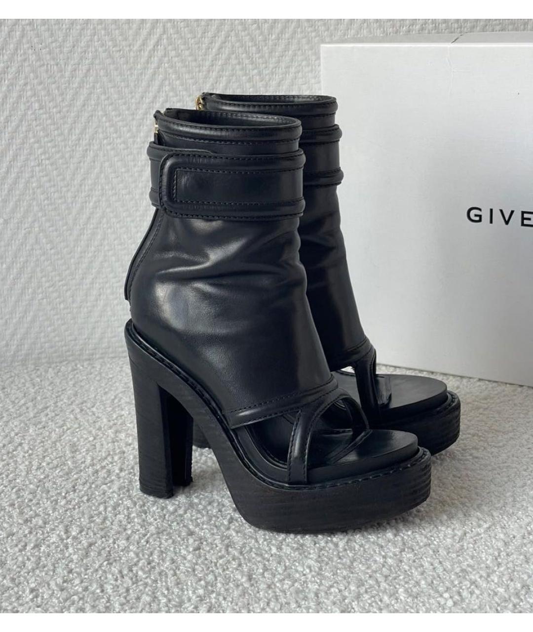 GIVENCHY Черные кожаные ботильоны, фото 9