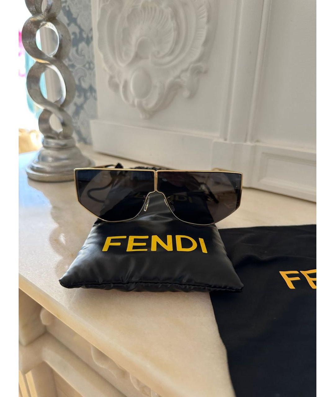 FENDI Черные солнцезащитные очки, фото 7