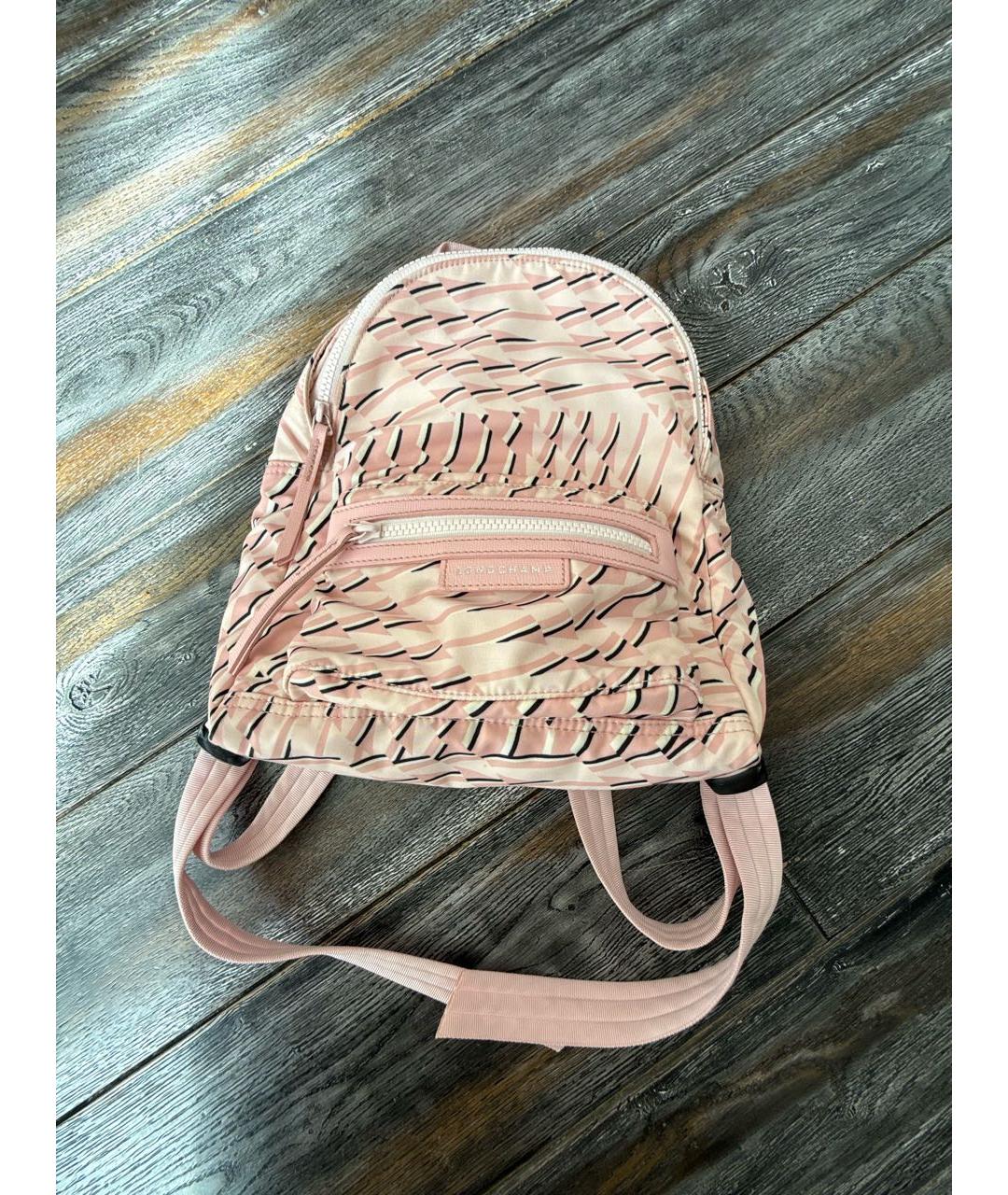 LONGCHAMP Розовый тканевый рюкзак, фото 6