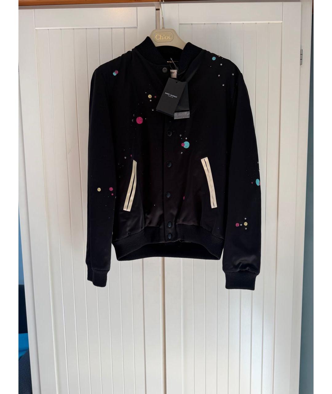 SAINT LAURENT Черная вискозная куртка, фото 2
