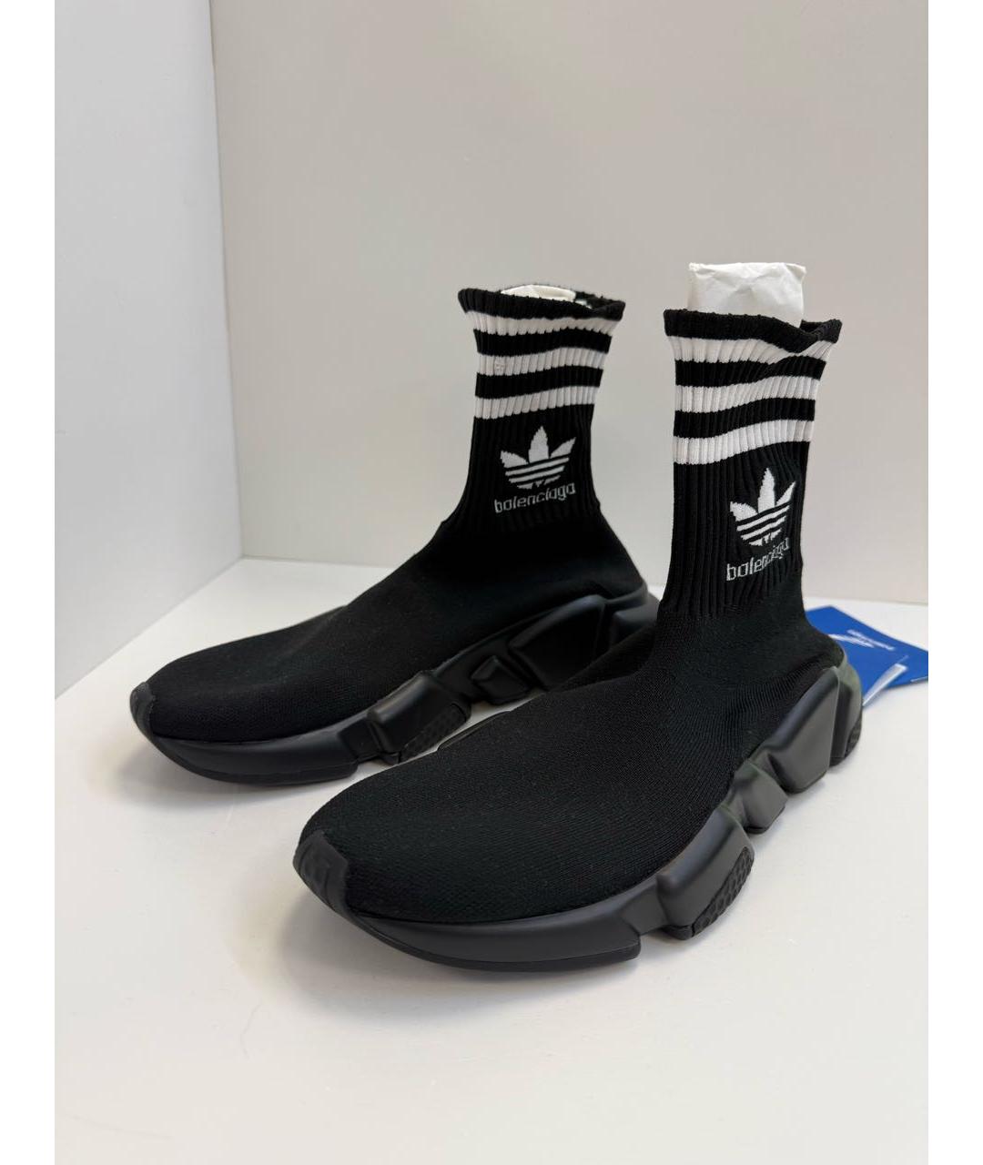 BALENCIAGA Черные текстильные полусапоги, фото 3