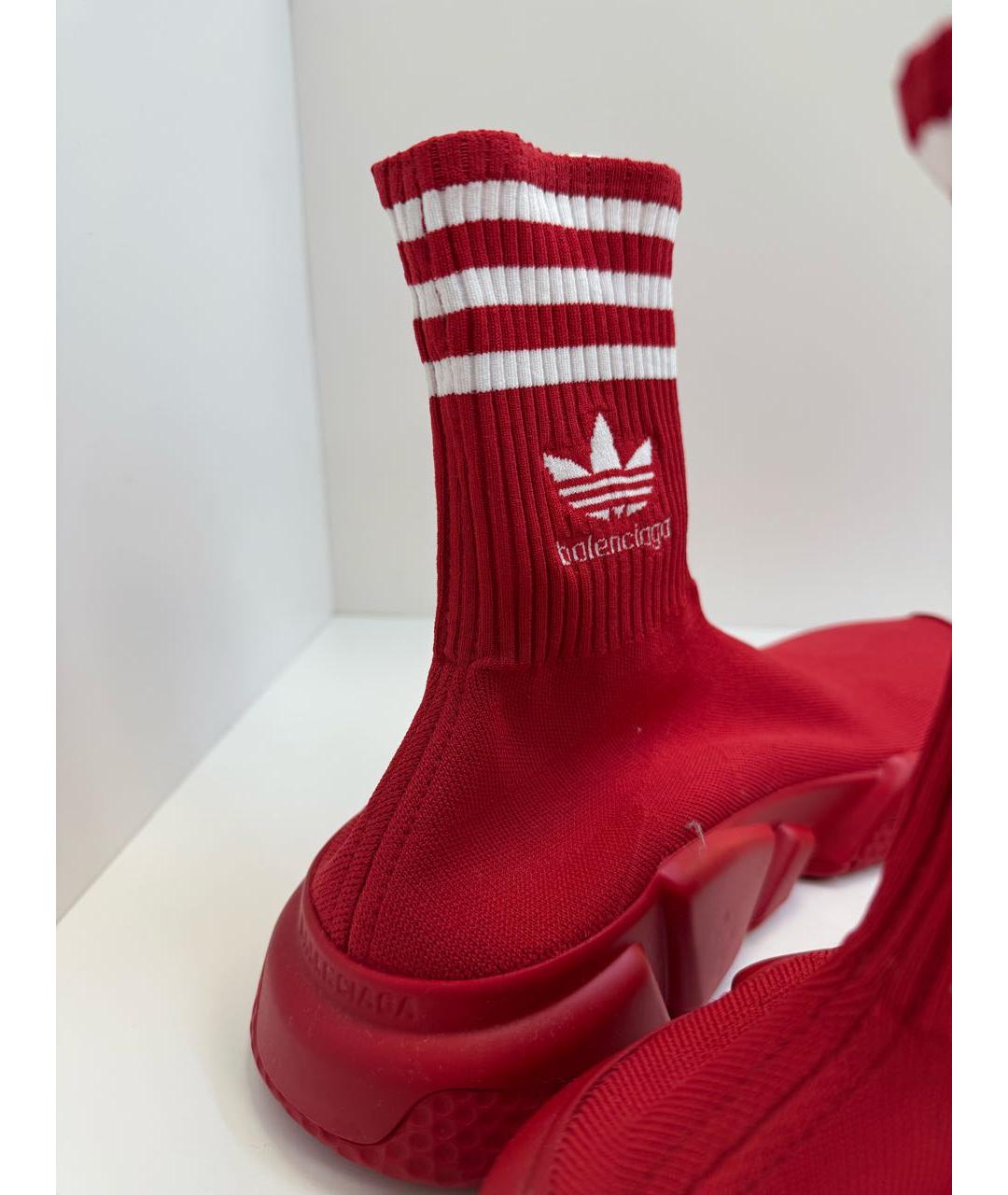 BALENCIAGA Красные текстильные кроссовки, фото 4