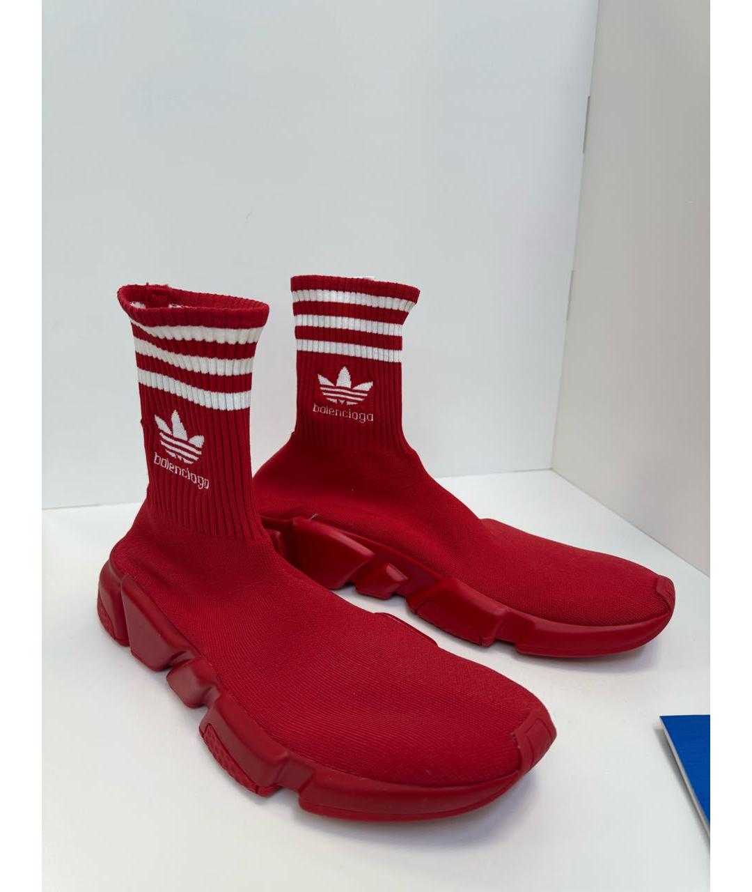 BALENCIAGA Красные текстильные кроссовки, фото 2