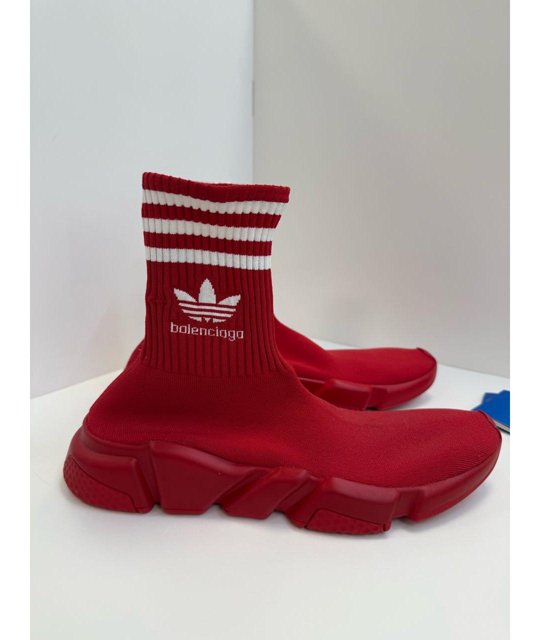 BALENCIAGA Красные текстильные кроссовки, фото 5