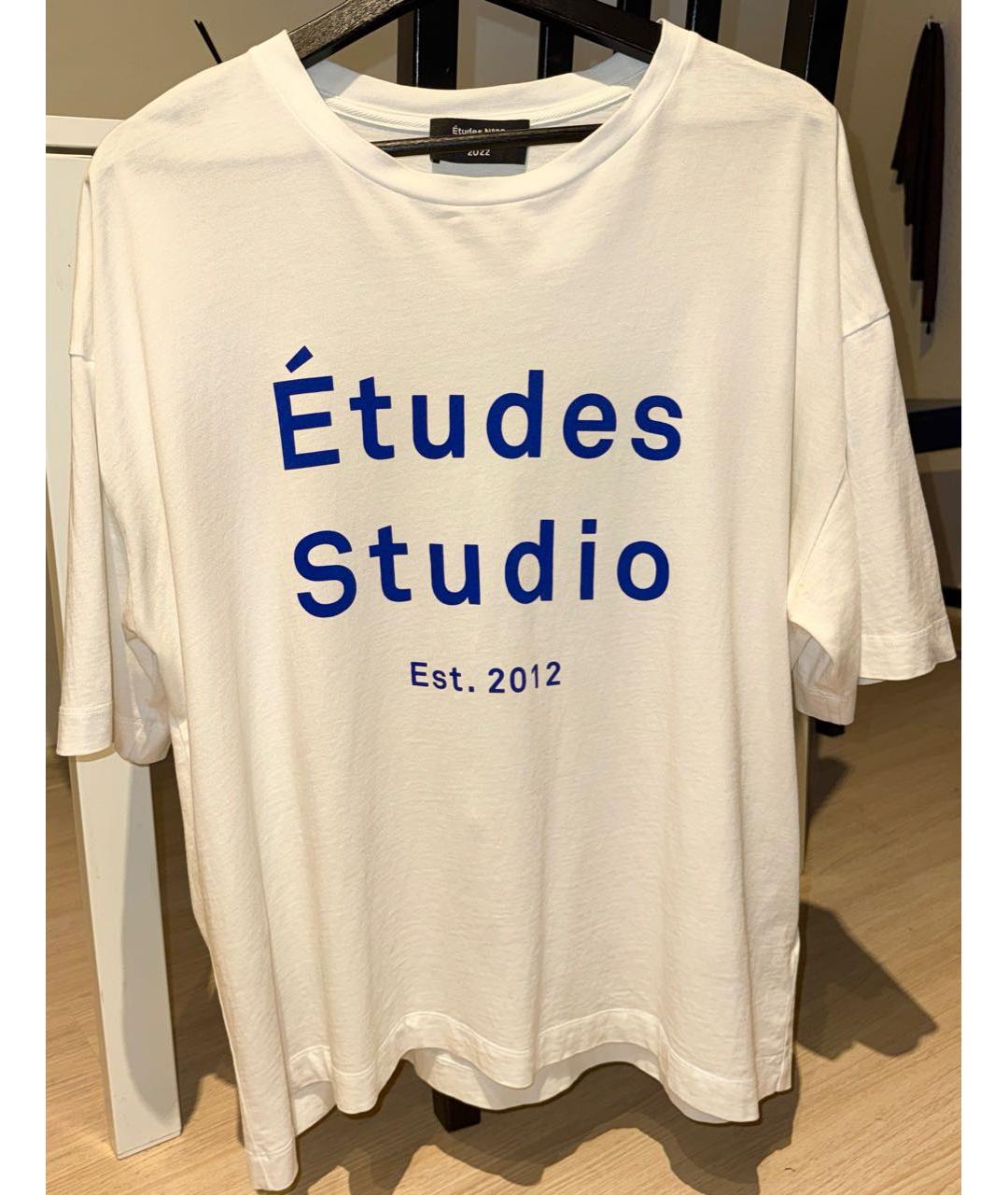 ETUDES Белая хлопковая футболка, фото 6