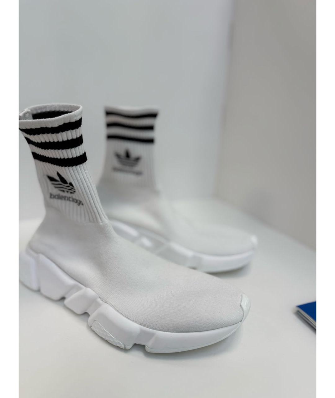 BALENCIAGA Белые текстильные кроссовки, фото 3