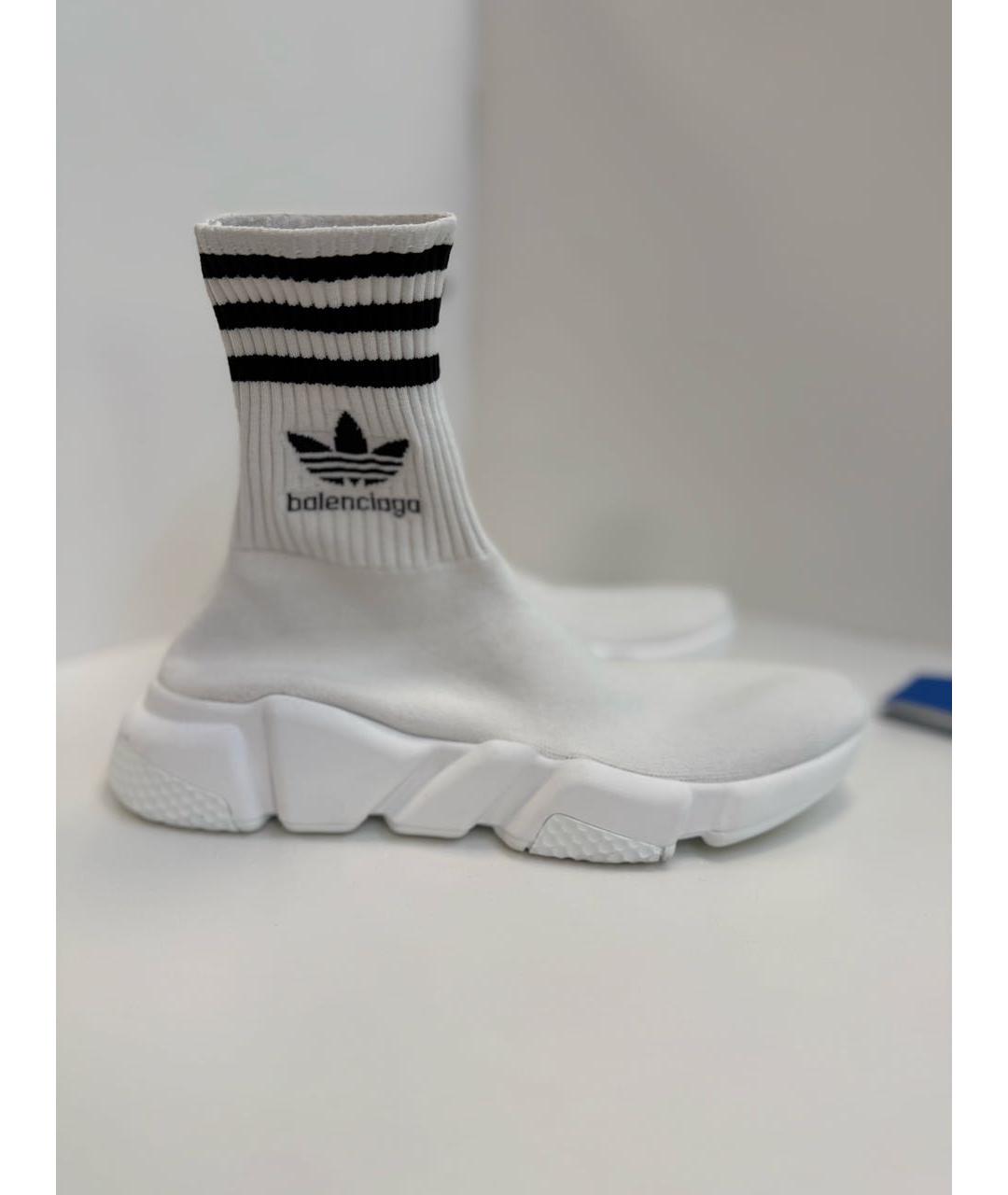 BALENCIAGA Белые текстильные кроссовки, фото 4