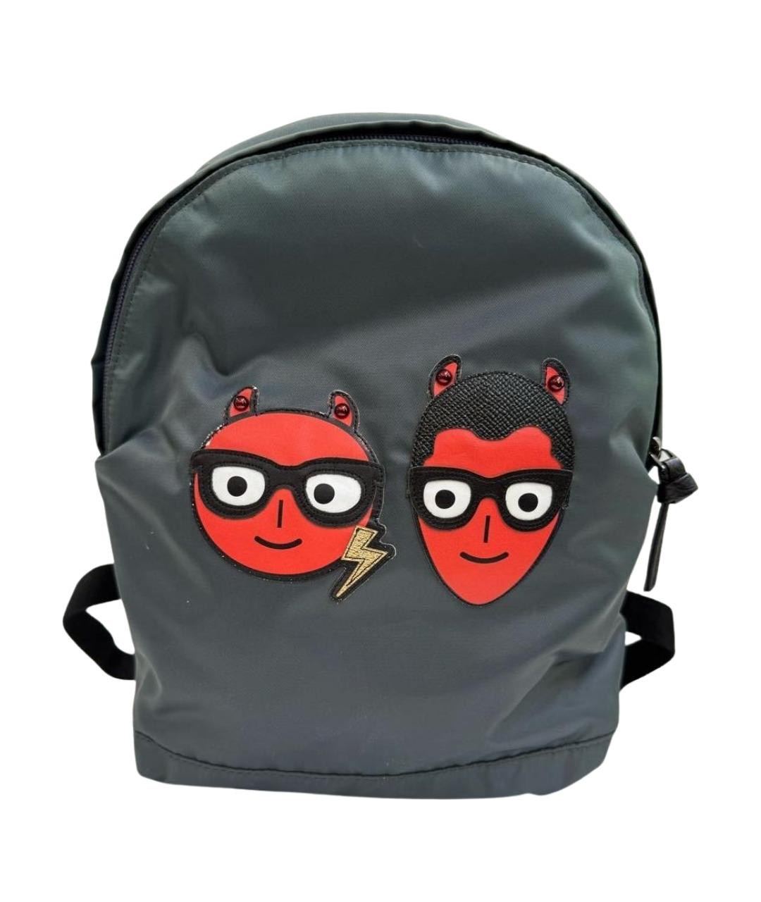 DOLCE & GABBANA KIDS Антрацитовый рюкзак, фото 1