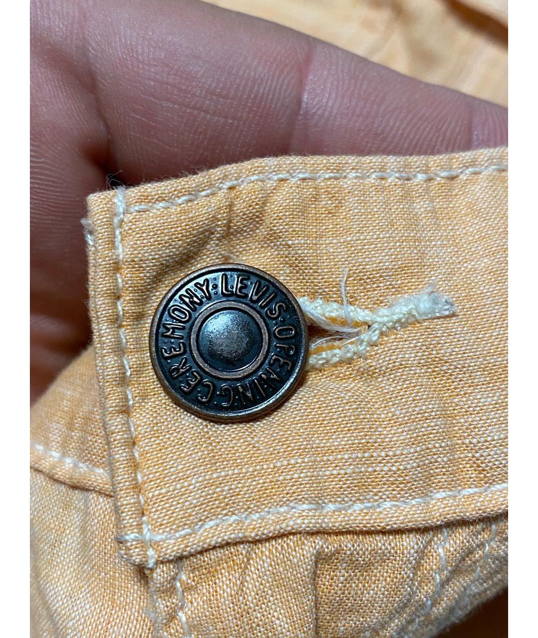 LEVI'S Оранжевое хлопковые прямые джинсы, фото 5