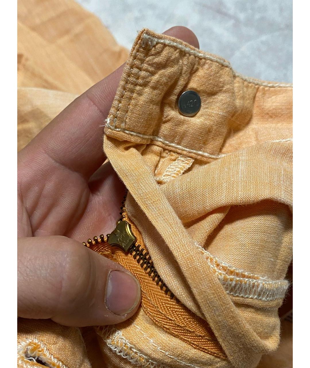 LEVI'S Оранжевое хлопковые прямые джинсы, фото 7