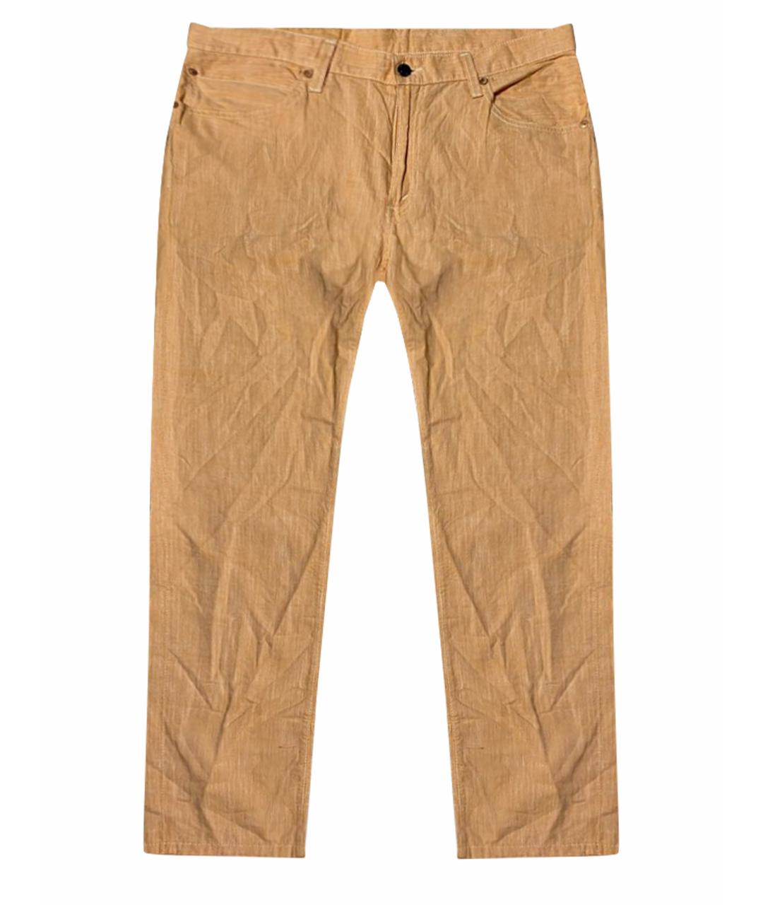LEVI'S Оранжевое хлопковые прямые джинсы, фото 1