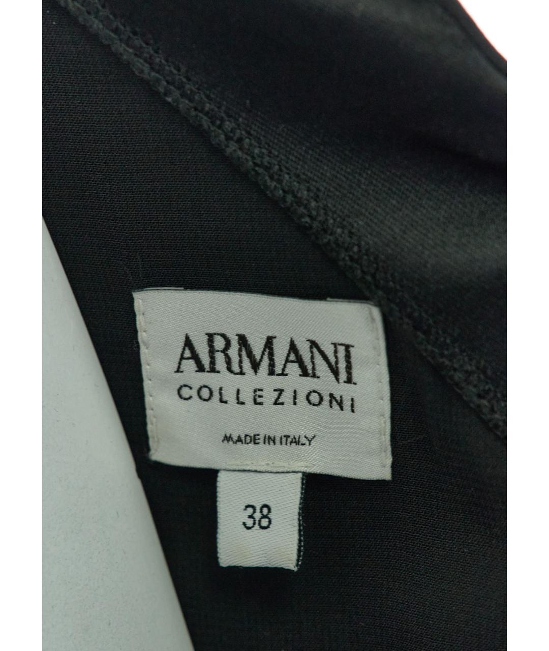 ARMANI COLLEZIONI Черное полиэстеровое коктейльное платье, фото 3