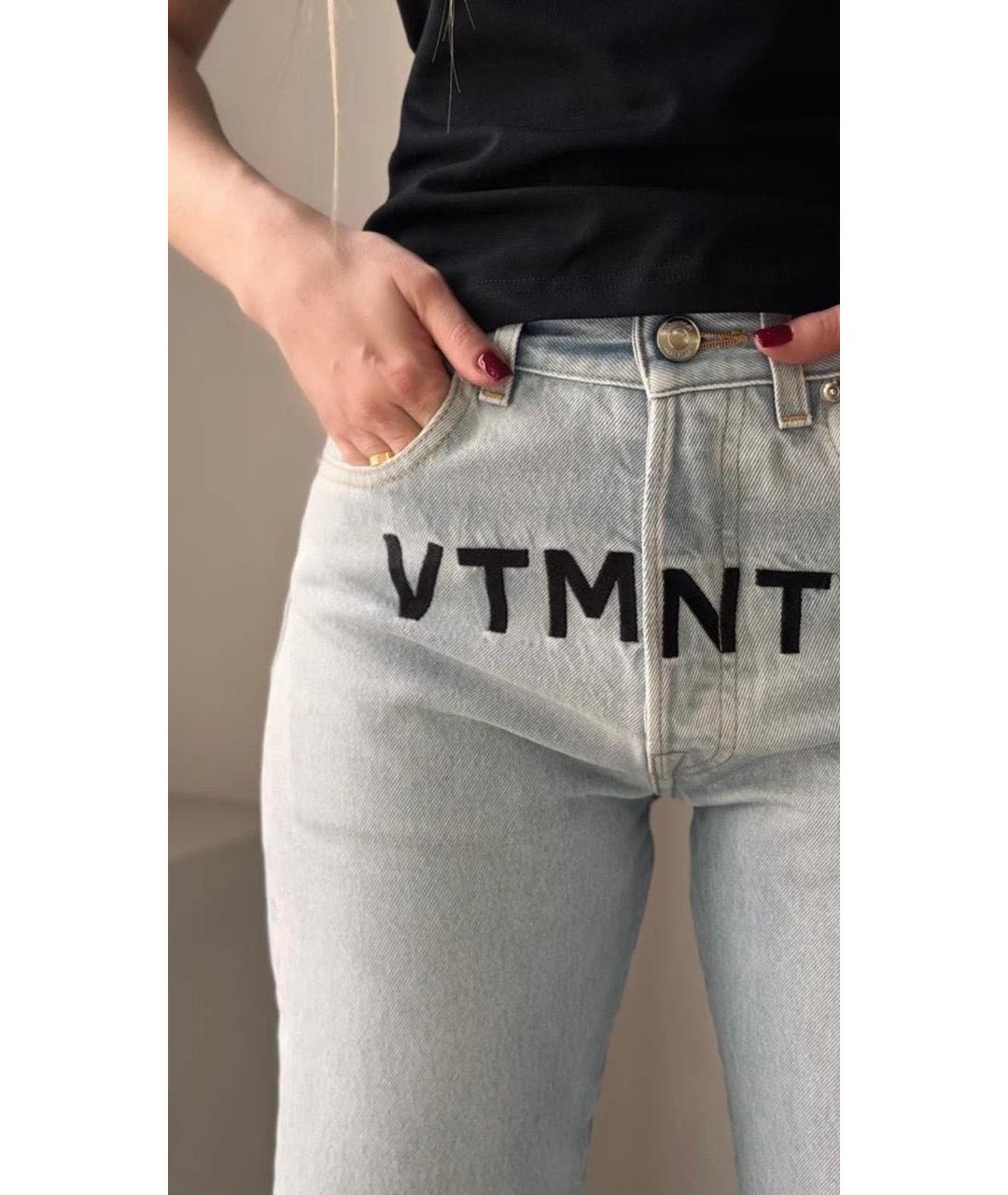 VTMNTS Голубые хлопковые прямые джинсы, фото 2