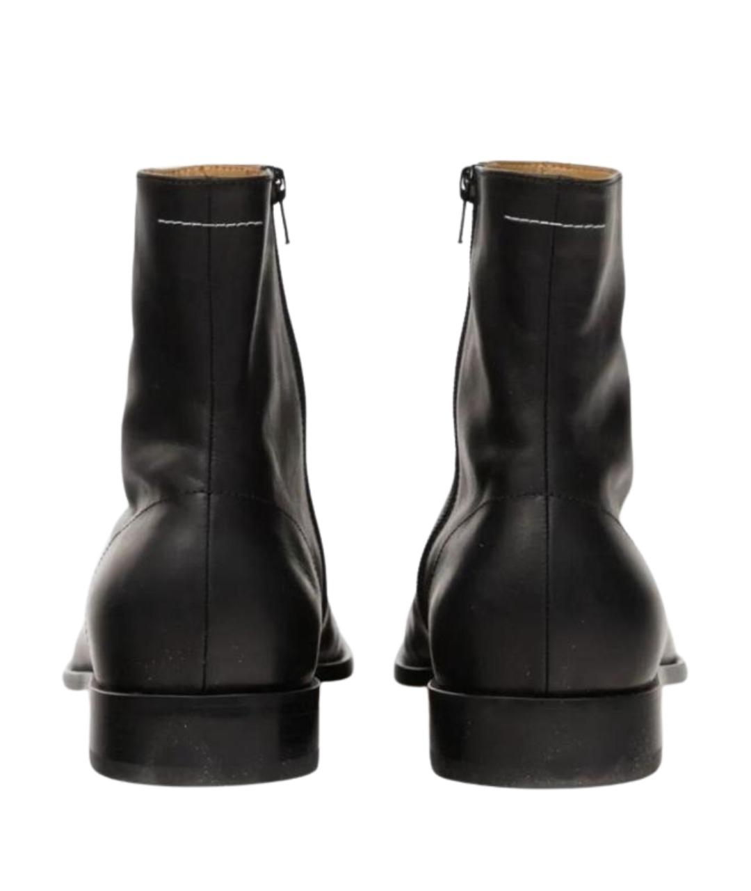 MM6 MAISON MARGIELA Черные кожаные низкие ботинки, фото 2