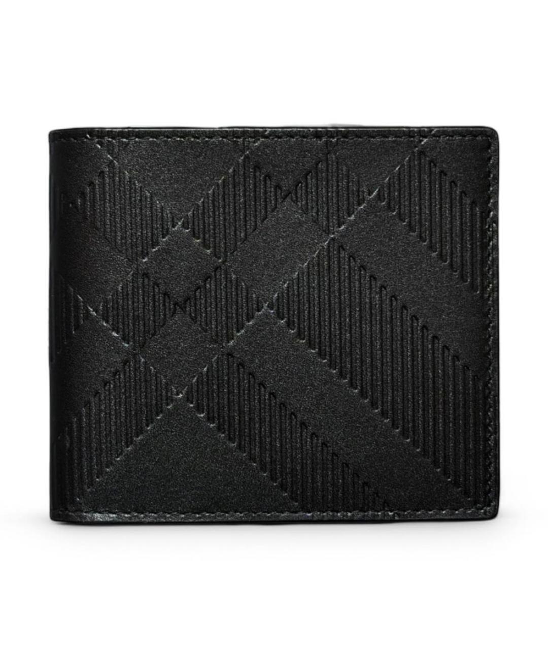 BURBERRY Черный кожаный кошелек, фото 1