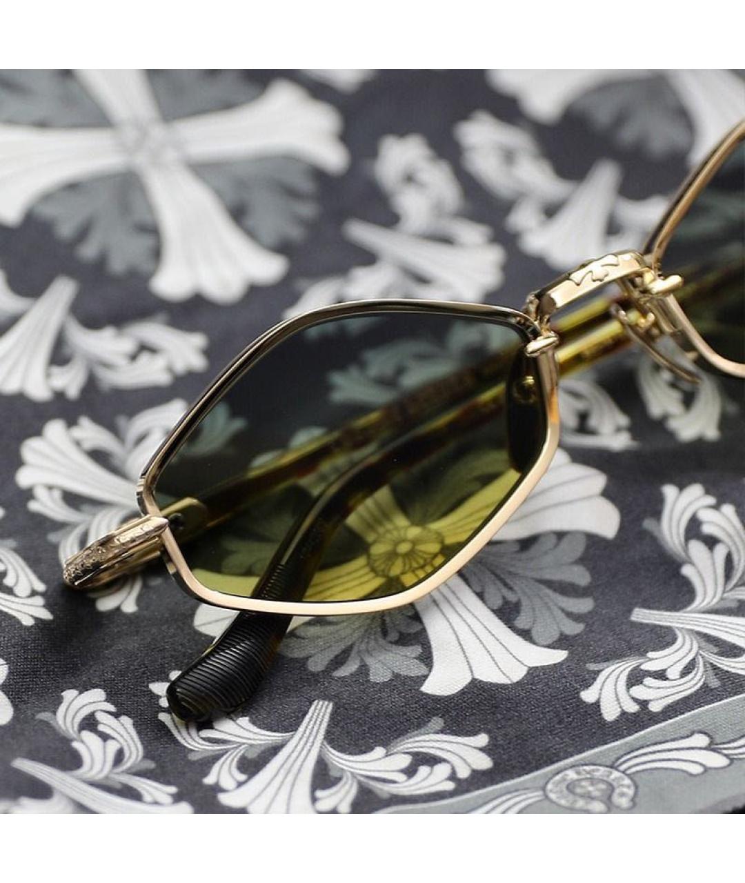 CHROME HEARTS Золотые металлические солнцезащитные очки, фото 3