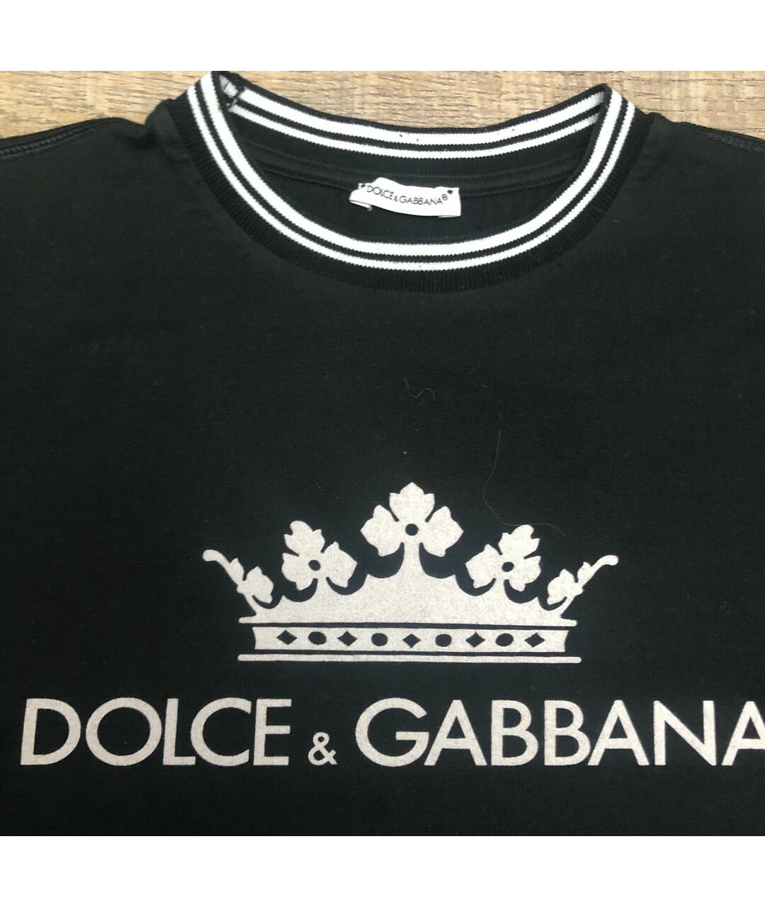 DOLCE&GABBANA Черная хлопковая детская футболка, фото 3