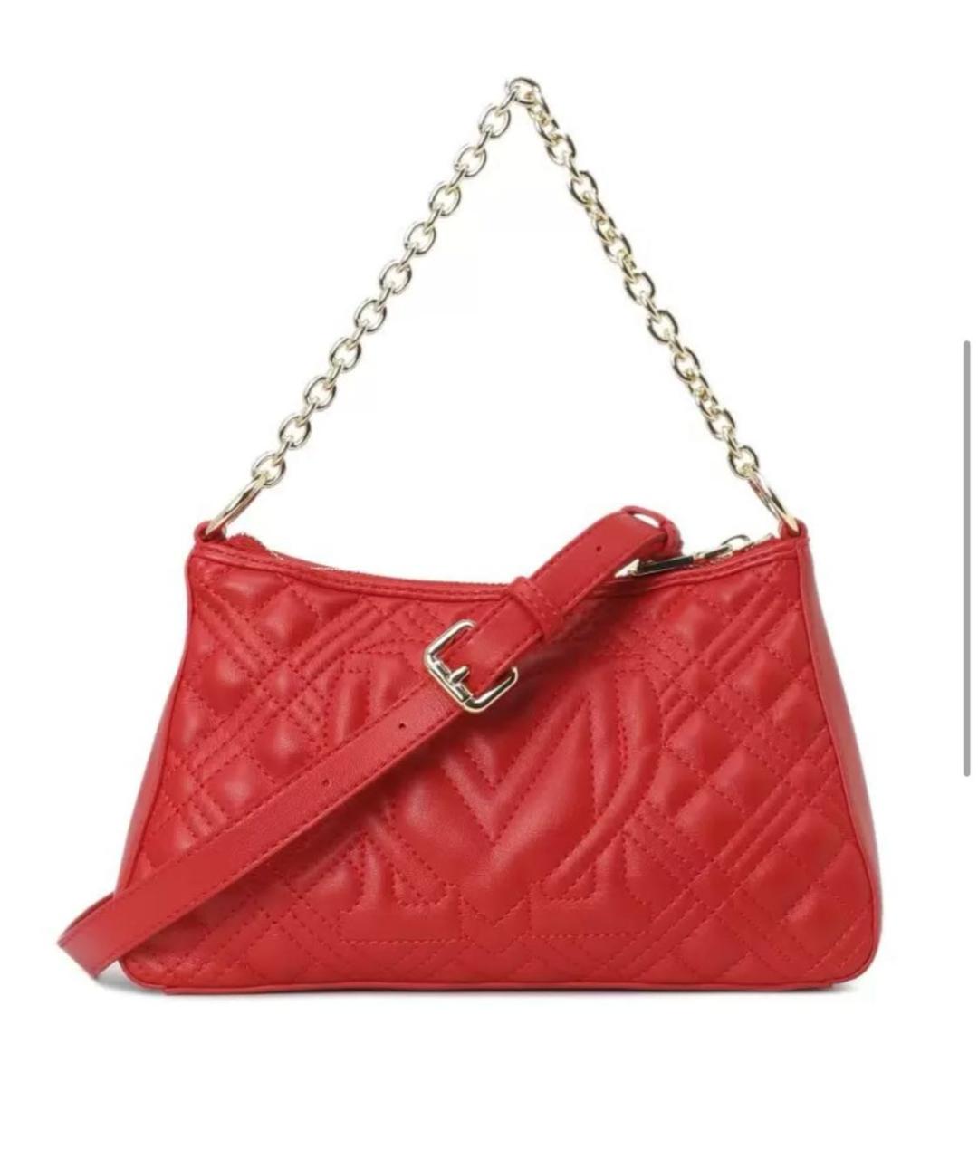 LOVE MOSCHINO Красная сумка через плечо из искусственной кожи, фото 6