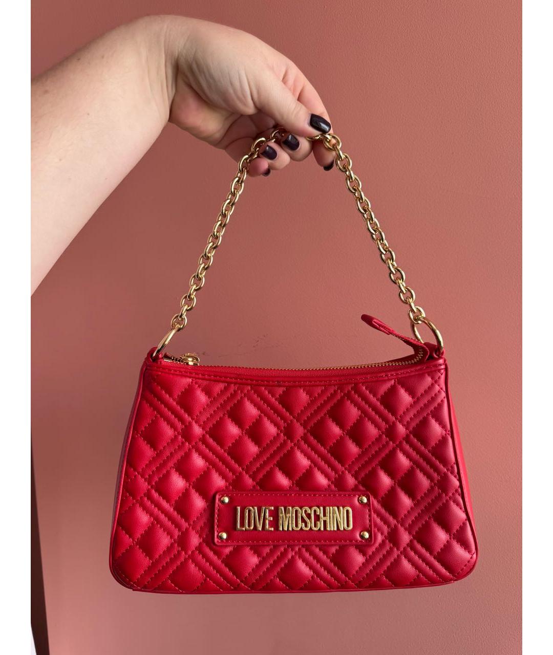 LOVE MOSCHINO Красная сумка через плечо из искусственной кожи, фото 2
