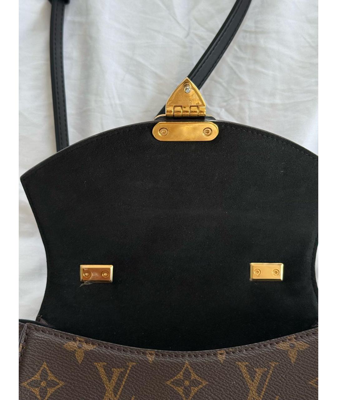 LOUIS VUITTON Коричневая кожаная сумка через плечо, фото 5