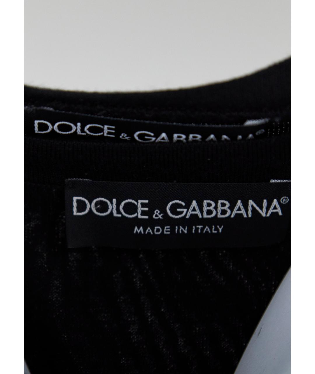 DOLCE&GABBANA Черный вискозный кардиган, фото 3