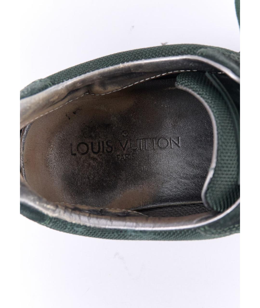 LOUIS VUITTON Хаки низкие кроссовки / кеды, фото 5